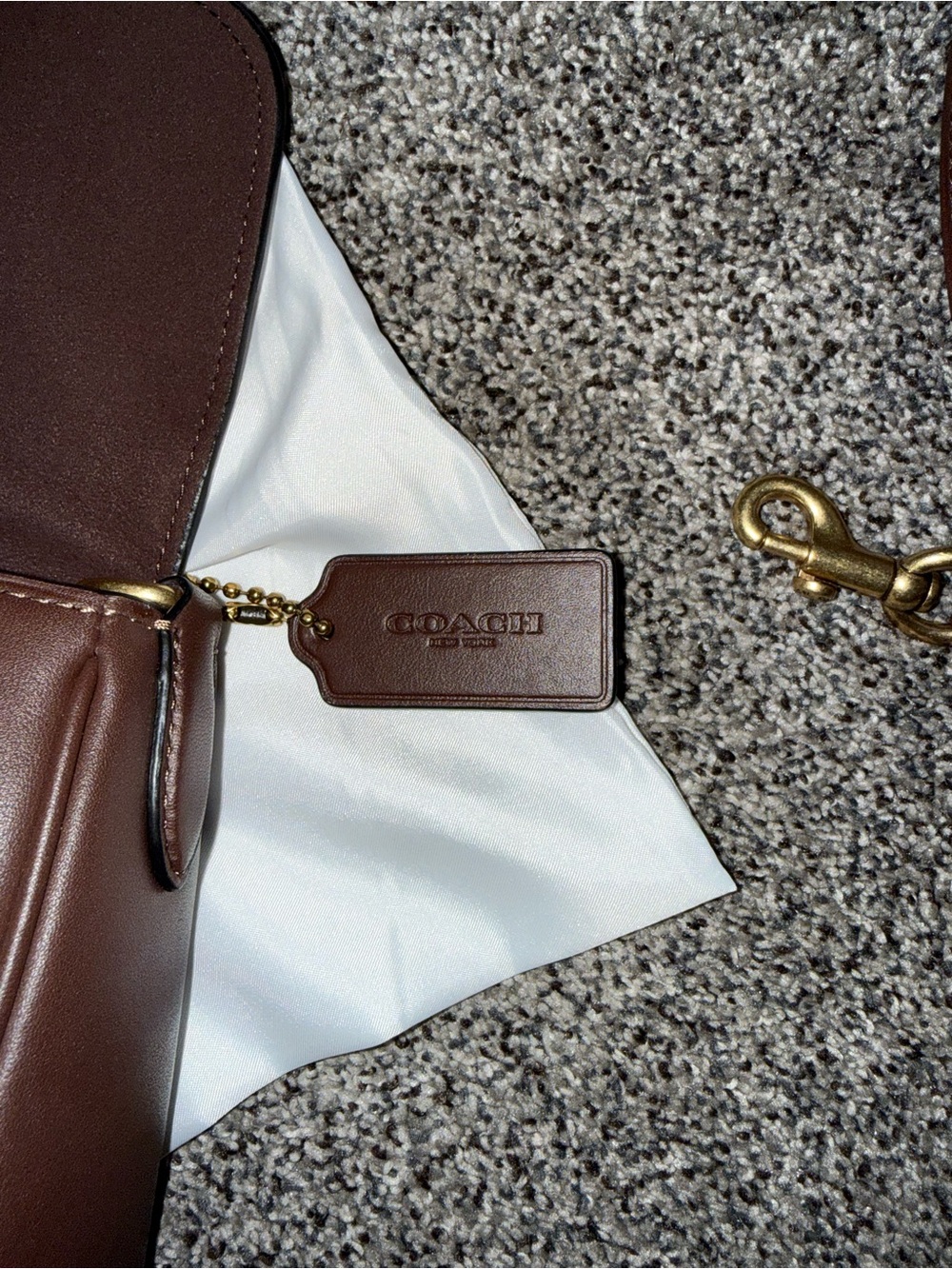 Coach Soft Tabby Shoulder Bag Brass/Maple - Picture 6 of 11